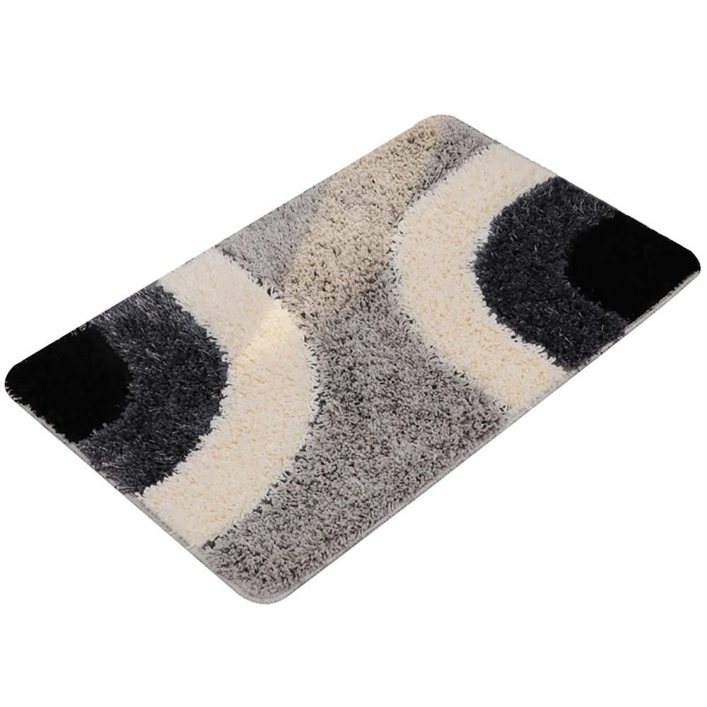 Thickened Geometric Bathroom Carpet Three-piece Bathroom Floor Mat Non-slip Mat Rectangular Foot Mat Entry Door Absorbent Mat