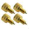 4pcs Brass External Golden Tire Bore Valve Stem Adapter Reducer 22mm