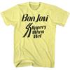 Bon Jovi Slippery When Wet Подарок для фаната Футболка Полный размер S-5XL Унисекс Футболка