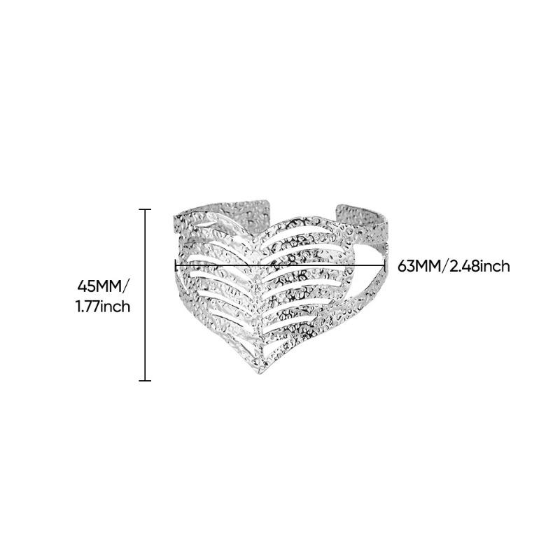 Новый простой широкий браслет из нержавеющей стали, уличный хип-хоп, преувеличенный браслет с золотым покрытием