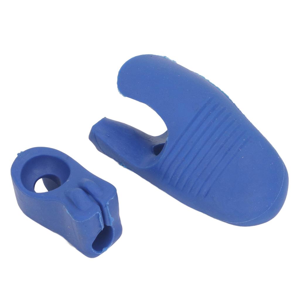 2 Pcs Violin Bow Grip Corrector Soft Reusable Silicone Violin Viola Bow Hold Teaching Aid Blue