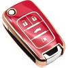 Чехол для брелока FEYOUN Совместим с Buick Encore Chevy Chevrolet Camaro Equinox Impala Sonic Trax GMC Terrain Флип 4 Кнопки ТПУ Бесключевой Брелок