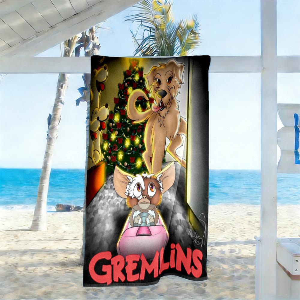 Gremlins Beach Towel Soft Durable Quick-Dry Comfortable Lightweight Suitable for Sports, Travel, Swimming, Yoga, Bathroom, Beach, And Pool