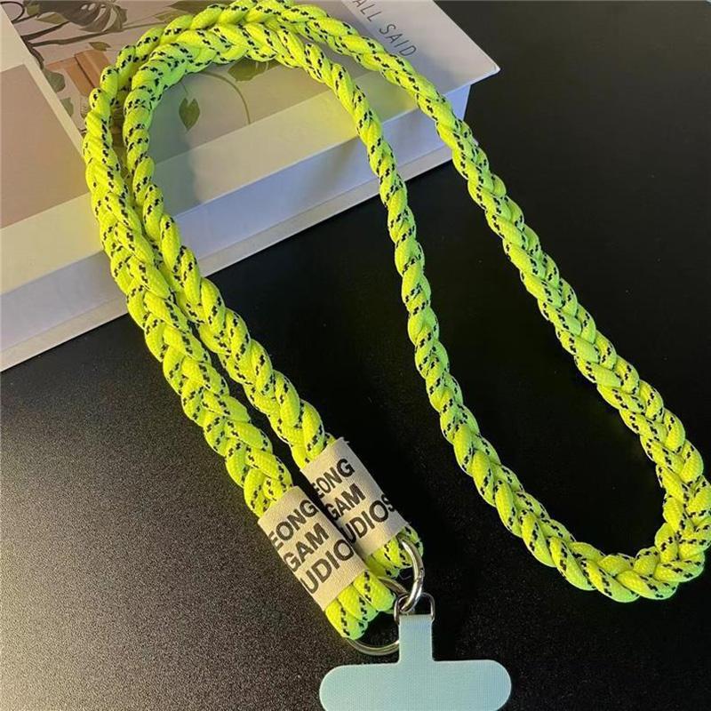 Woven Phone Lanyard Outdoor Mountaineering Mobile Phone Hanging Strap Anti Loss Lanyards Neck Strap for Girl Keychain Chain Rope