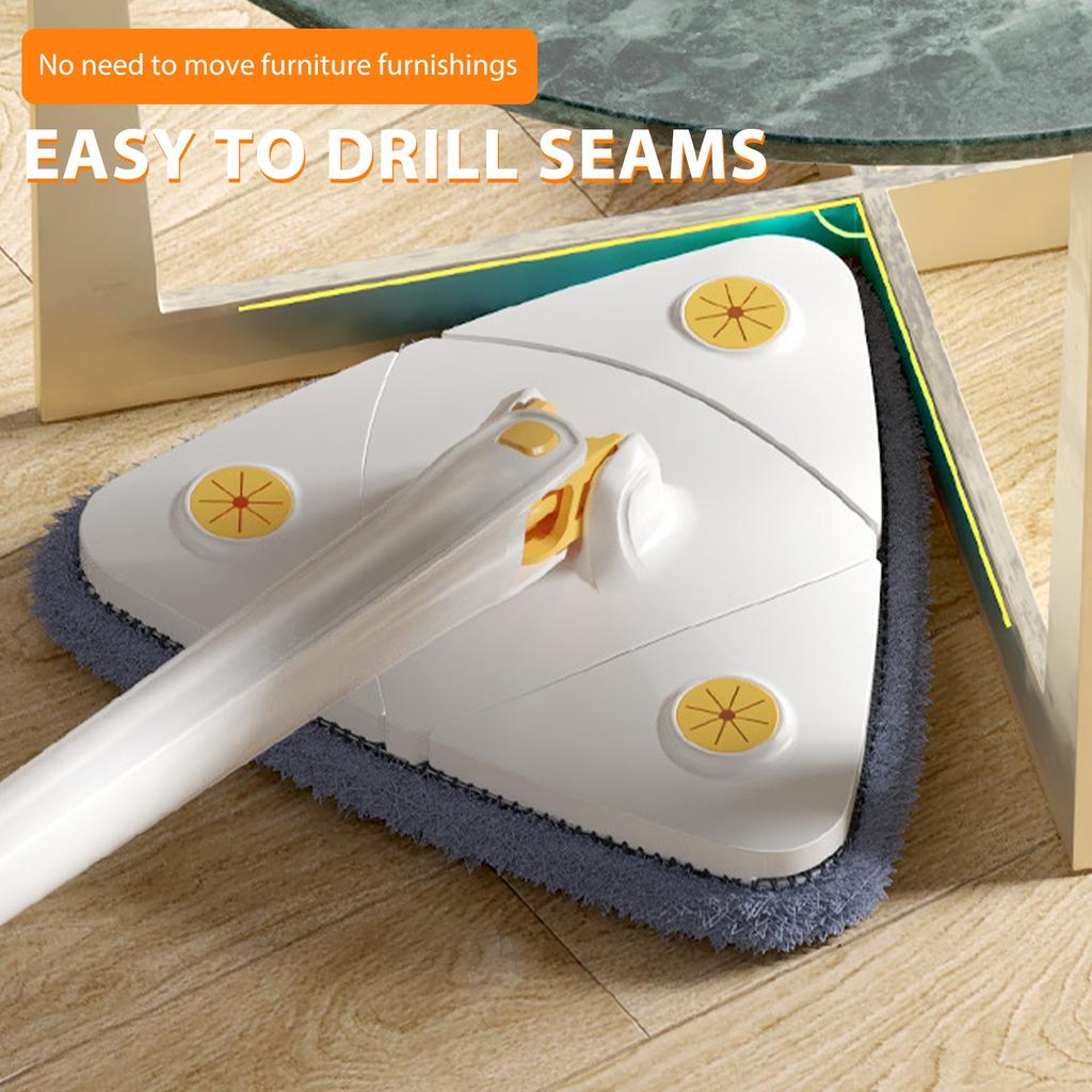 Вращающаяся на 360° регулируемая швабра для влажной и сухой уборки двойного назначения, треугольная швабра для ручной стирки, для чистки пола, стен