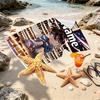 Custom Name Personalized Detective Conan Print Beach Towel, for Trip Camping Beach Party Home Decor, Birthday Gift for Family & Friends