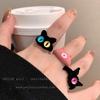 Funny Little Monster Ring Big Eyes Sausage Mouth Index Finger Ring Sweet Cool Cartoon Cute Girlfriend Couple Ring Jewelry