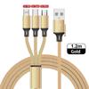 3 в 1 USB-кабель для быстрой зарядки типа C Micro IOS, универсальный зарядный кабель для iPhone, Huawei, Samsung, нейлоновый плетеный шнур