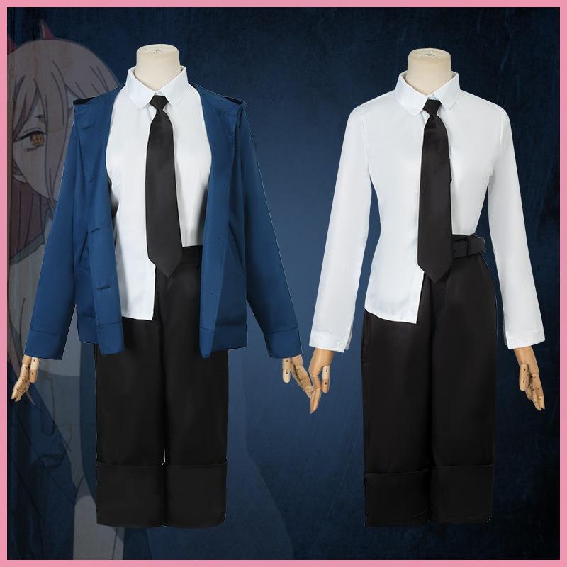 Chainsaw man chainsaw man suit pava cos animation uniform set full set wig cos suit women's clothing