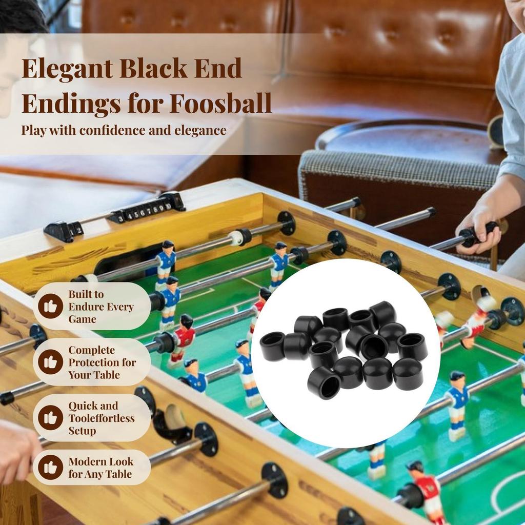 16 × FOOSBALL Machine Rod End Caps, Table Football Rubber Caps 1/2 Inch