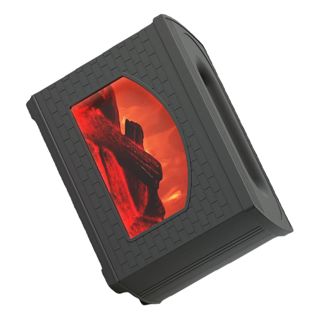 270 мл Увлажнитель воздуха с эффектом тумана, дизайн имитации камина, защита от отключения питания, диффузор огня для дома, черный