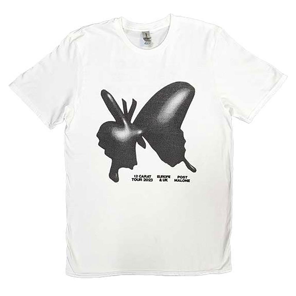 Men's Post Malone Inflatable Butterfly 2023 Tour T-shirt Large White