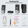 2.4Ghz Wireless Audio Intercom Door Phone Two Way Voice Doorbell H8 Voice Sender&Reciever Walkie-talkie Dooring DoorBellAA