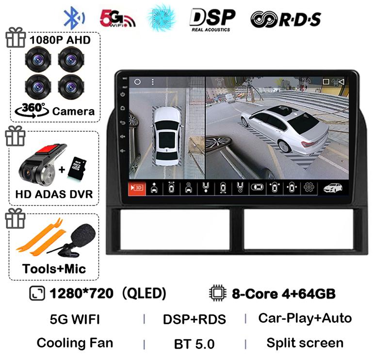 Android 14 Carplay Wifi+4G автомобильное радио для Jeep Grand Cherokee II WJ 1998-2001 2002 2003 2004 мультимедийный видеоплеер GPS стерео