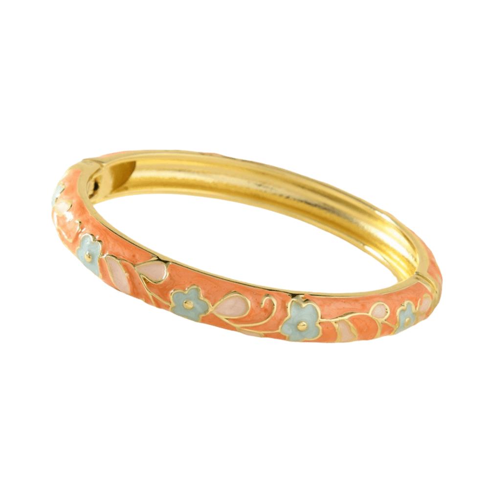 Zinc Zinc Zinc Alloy Enamel Bracelet Floral Motifs Flower Texture Bracelet Dropped Glaze Bracelet African