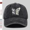 pc pcs Unisex Vintage Butterfly  Flower Print Baseball Cap  Adjustable Buckle Strap Lightweight Suitable for Dating Travel