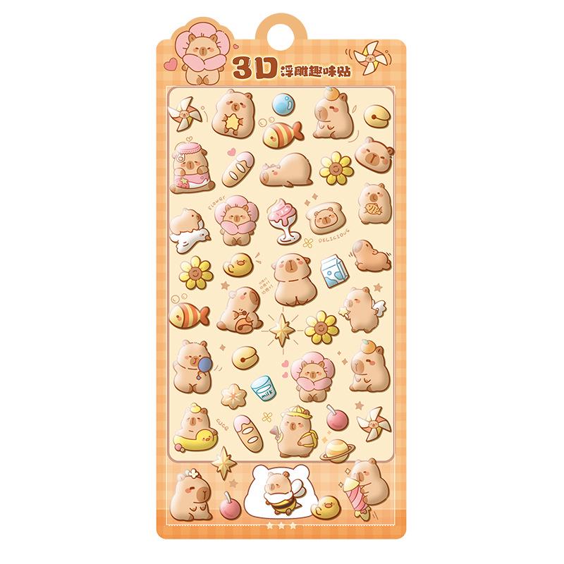 3D рельефные мультяшные наклейки с животными для детей - Обучающие и DIY игрушки для учеников начальной школы