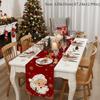 New Santa Claus Christmas Table Runner Snowman Elk Xmas Table Flag Cover New Year Table Decor Christmas Party