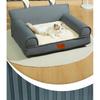 Open-Top Pet Bed Cats Dogs Winter Warm Soft Sofa Nest Small Medium Large Size Gray Beige Rabbit Ear Design