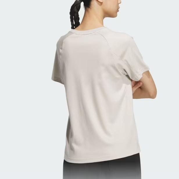 Adidas Cool Sensation Sport Casual Short Sleeve T-Shirt Women Tops Alumina-Brown JJ3583