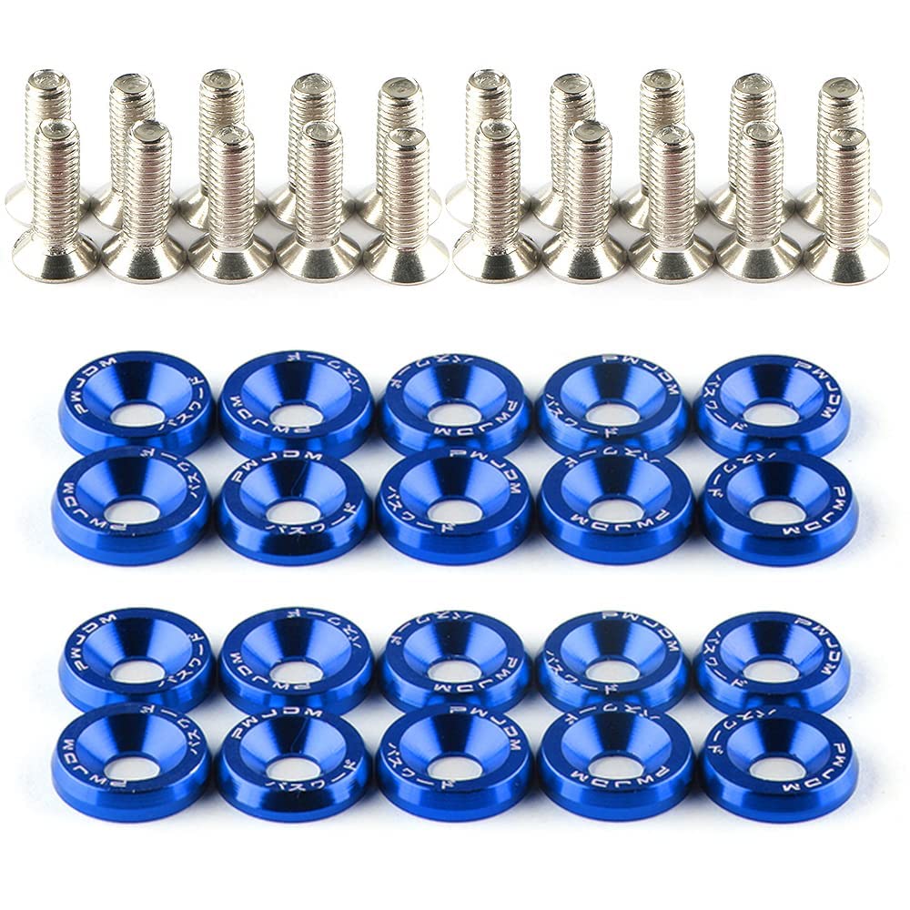 Bumper Fender Washers Engine Bay Dress Up Bolts M6 JDM Fender Washer-Black