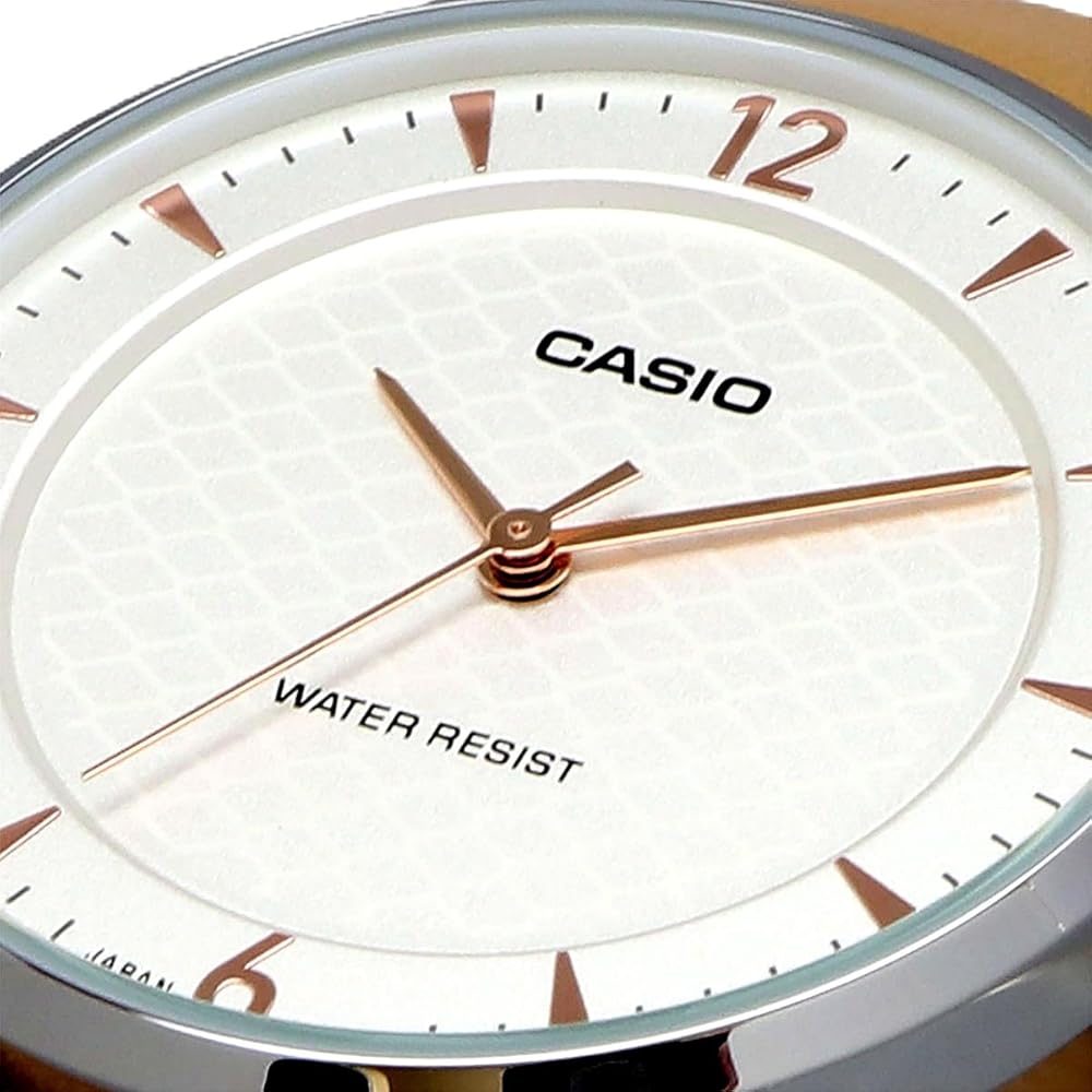 Casio Analog Quartz Women's Watch LTP-VT04L-7A1 Beige Leather Band Overseas Model