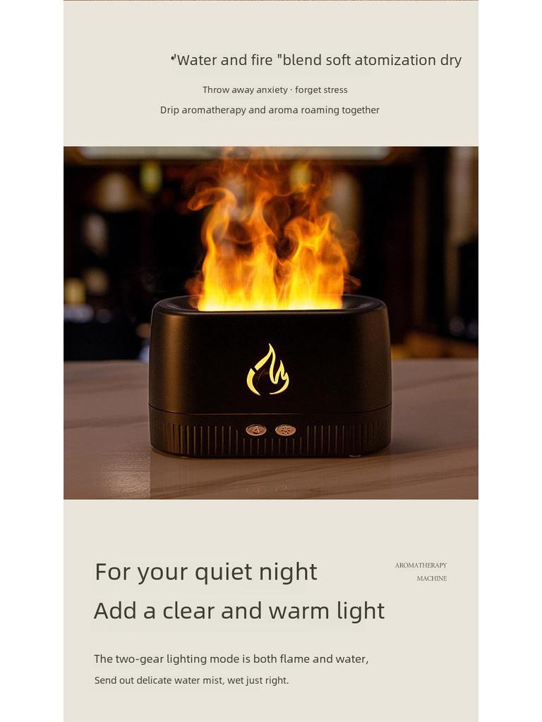 USB 3D Flame Ароматерапевтический увлажнитель с автоматическим распылителем