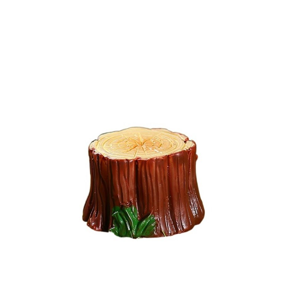 Creative Cute Simulation Tree Stump Cartoon DIY Resin Small Tree Stump Tree Stump Shape Tree Stump Ornaments Courtyard