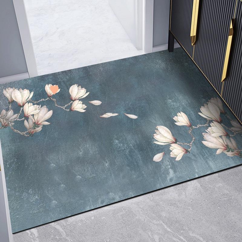 Новый китайский коврик для входной двери, коврик для туалета, домашний коврик, диатомовая грязь, нескользящий, быстросохнущий, впитывающий коврик для ног