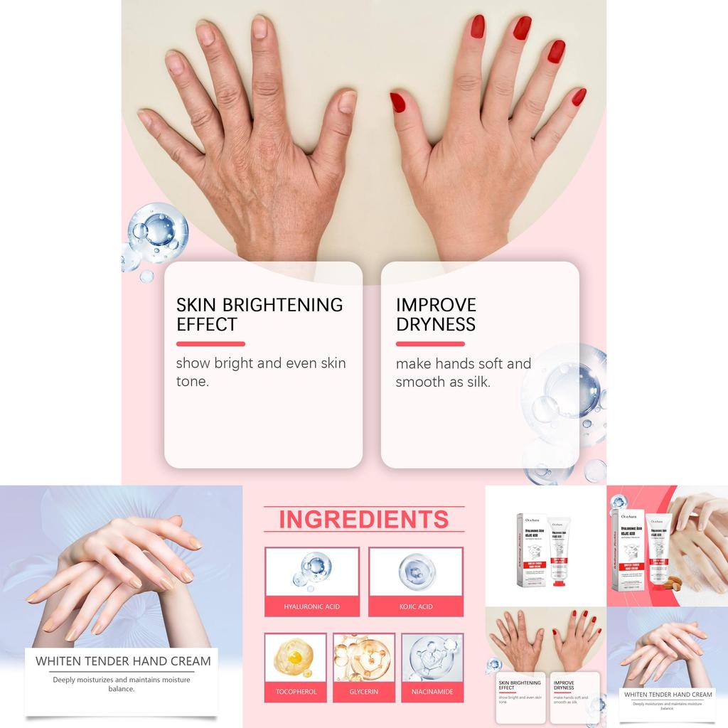 Oceaura Women's Hand Cream Nourishing Moisturizing Hydrating Dry Skin Relief 30g