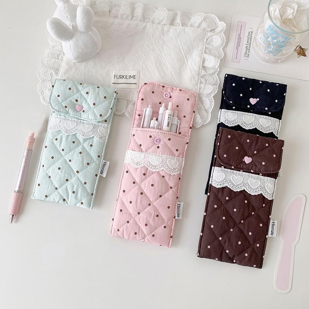 Large Capacity Korean Style Pen Bag Desktop Storage Cloth Stationery Bag Kids Children