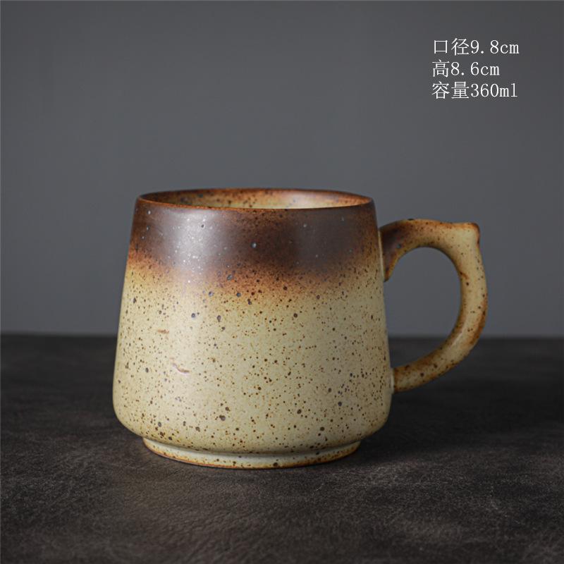Керамическая японская чашка из грубой керамики, ретро, домашняя кофейная чашка, креативная чашка для воды, чашка для завтрака, керамическая подарочная чашка
