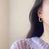 Новые модные лавандово-фиолетовые серьги для женщин, металлические золотые витые художественные линии, фиолетовые серьги-гвоздики, подарочные ювелирные изделия