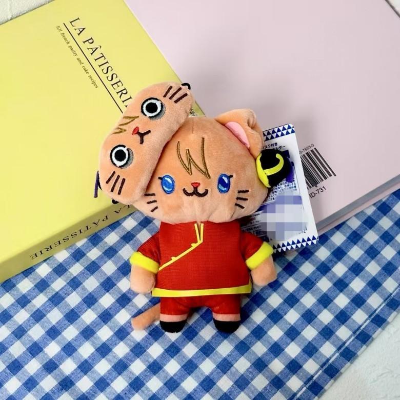 Gin Tama Plush Cat Keychain With Pp Cotton Filling For Anime Fans