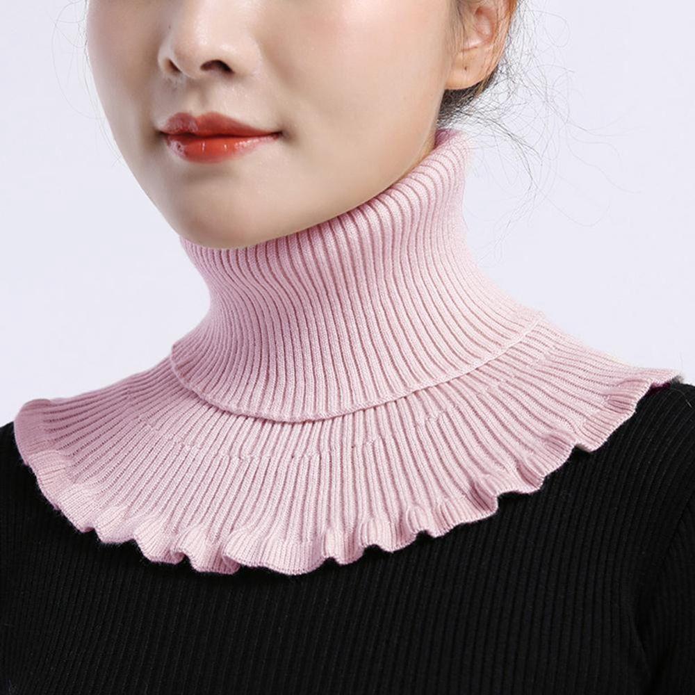 Decoration Accessories Ruffle Female Wool Scarf Korean Style Scarves Knitted Bib Fake Collar