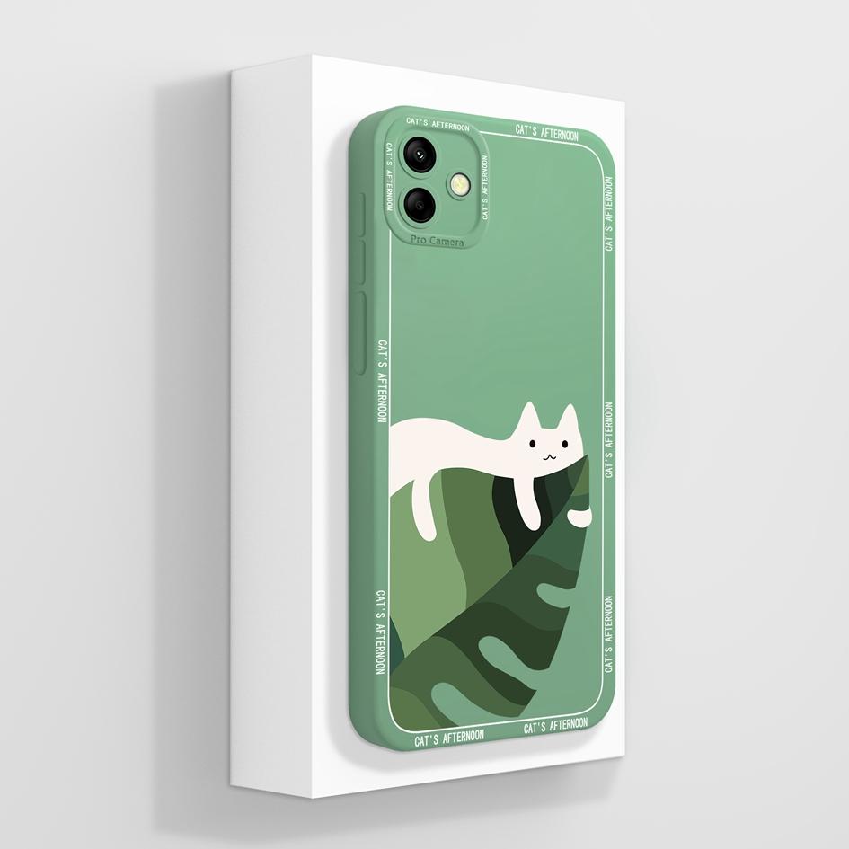 Для Samsung Galaxy A04 A04E M04 M 04 чехол для телефона Роскошный модный мягкий жидкий силикон квадратный протектор экрана сумка для телефона матовый для Samsung бампер