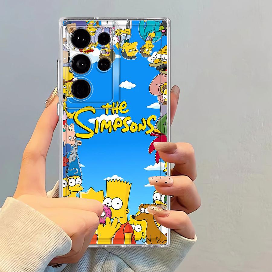 Case for Samsung Galaxy S26 S23 Ultra S22 FE S21 S25 Edge S20 Plus S24 Note 20 Ultra 10 Phone Cover The Simpsons Bart Homer