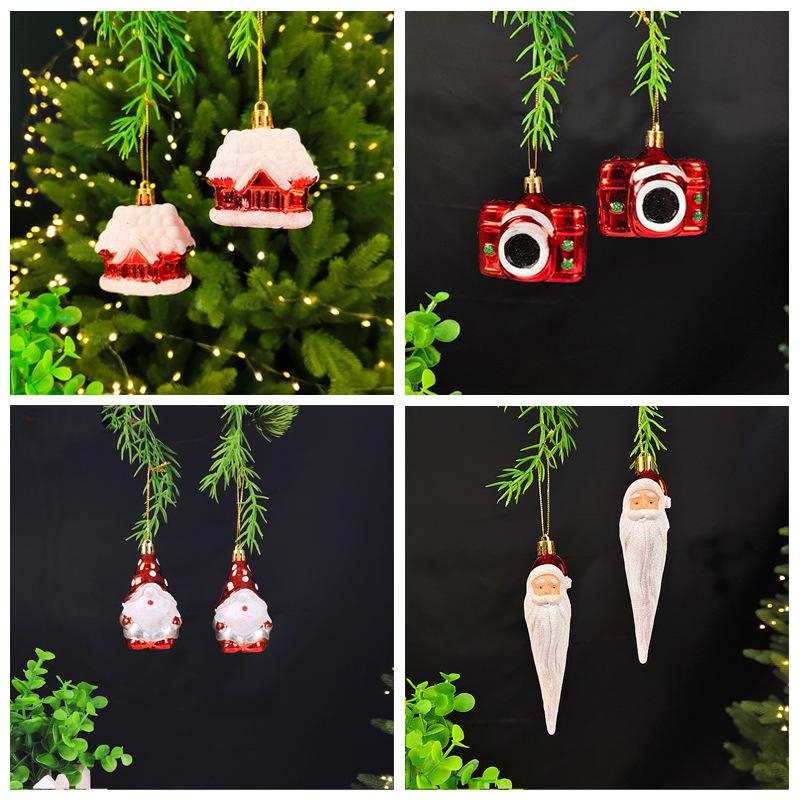 2 шт. Дед Мороз Детские подарки Рождественское подвесное украшение Товары для вечеринки Рождественские шары Фестиваль Доступно несколько вариантов