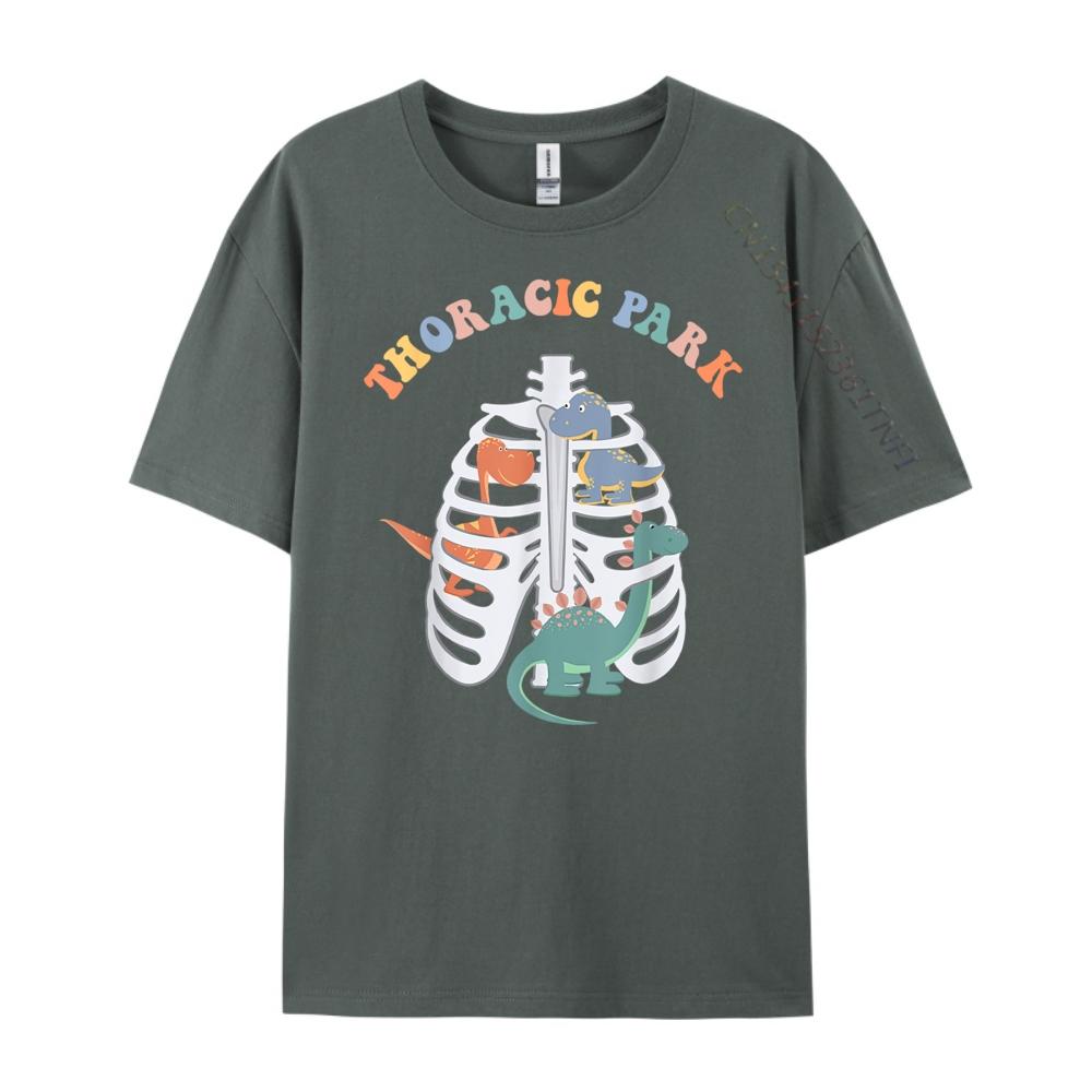 Groovy Thoracic Musculoskeletal Park Funny Dino Nurse Funny Shirts Fashionable and Trendy Man Clothes Gothic Style