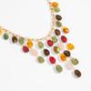 Multicolor Tassel Pendant Necklace Metal Chain Statement Drop Necklace  Beach Party