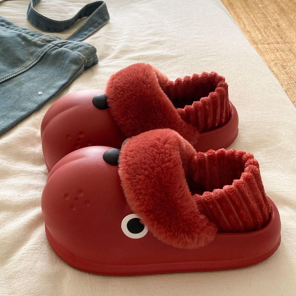 Уютные зимние собачьи тапочки: Съемные, Универсальные, Теплый хлопок с подошвой из ЭВА - Милые и грязеотталкивающие для использования на улице