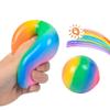 Мягкий креативный радужный мучной шар для снятия стресса, медленно восстанавливающий форму, сжимаемый, для тренировки пальцев детей и взрослых, розыгрыш, подарок