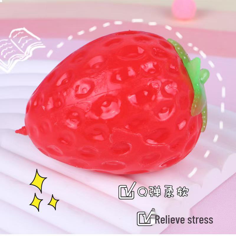 Клубничная лапша-выдавливалка: Креативная игрушка для снятия стресса с медленным восстановлением