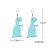Cute and Funny Transparent Acrylic Dinosaur Earrings - A Must-Have for Dino Lovers!