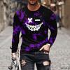 Мужская футболка с круглым вырезом и 3D принтом Джокера, повседневный пуловер большого размера с длинными рукавами, модная трендовая мужская одежда