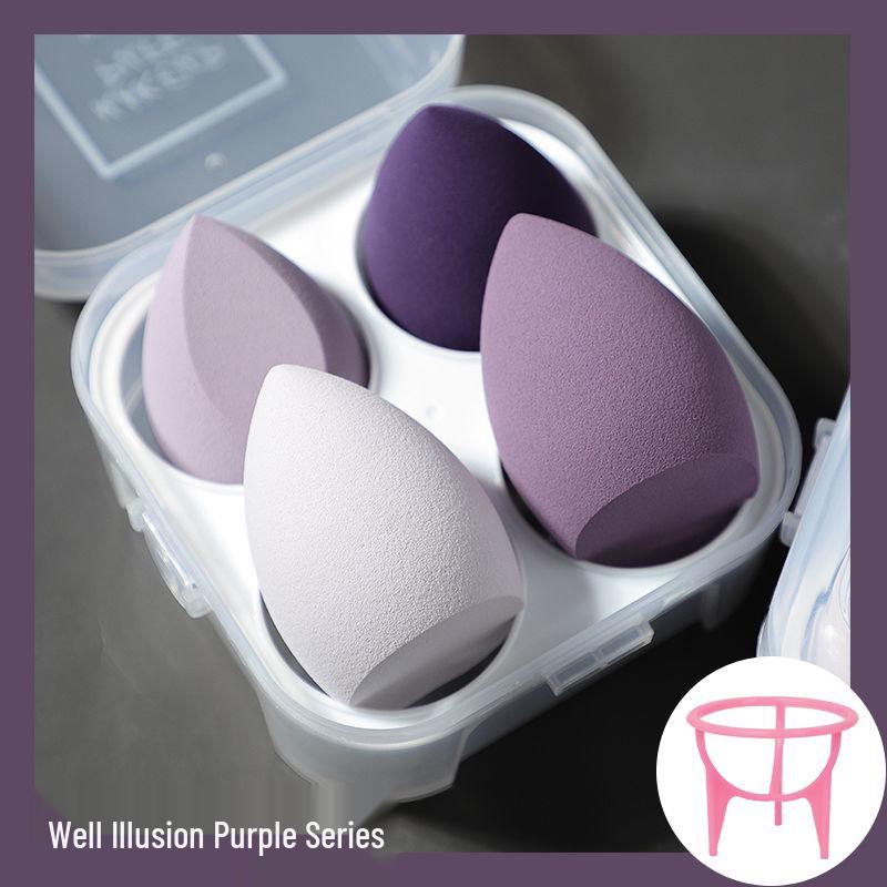 Спонж для макияжа в форме яичной скорлупы - Не впитывающий, Супермягкий, Двойного назначения для сухого и влажного нанесения, Спонж для макияжа в коробке