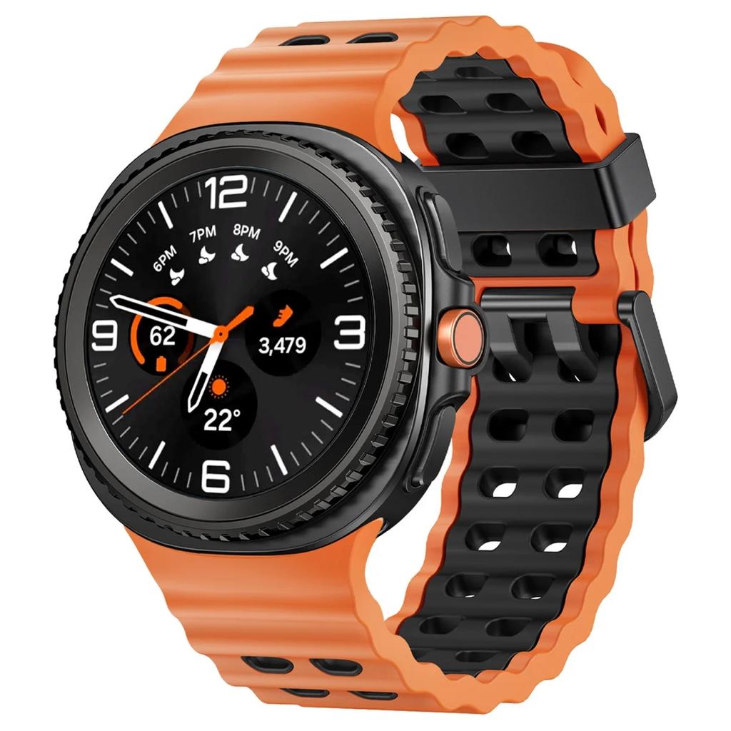 Двухцветный силиконовый ремешок для Samsung Galaxy Watch 8/8 Classic Sport дышащий браслет Для Galaxy Watch 8 40/44 мм силиконовый ремешок