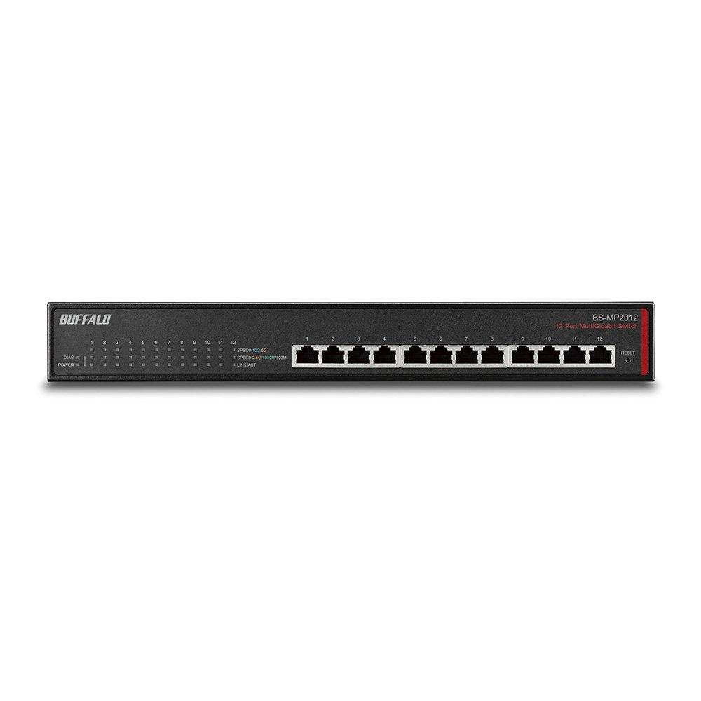 BUFFALO Compatible Switch 12 Ports Multi-Giga (10G/5G/2.5G/1000M/100M) BS-MP2012