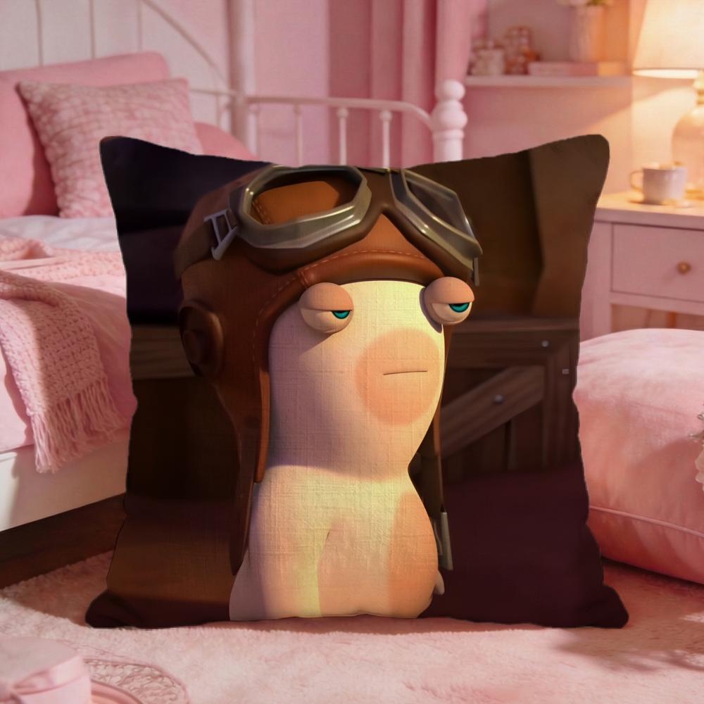 Rabbids IInvasions Anime Cushion Cover Premium Comfort Reversible Pillow Cove Two In One Design For Any Room Car Interior