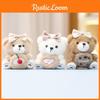 Tied Bow Adorable Dessert Bear Plush Keychain Cookie Themed Stuffed Toy Keyring